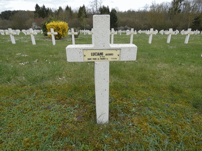 Tombe deLUCIANI Jacques Antoine à <a HREF=fotom2l.php?necro=201>  <U>Minaucourt-le-Mesnil-lÃ¨s-Hurlus
(NÃ©cropole nationale Le Pont du Marson)</U> </A> 965