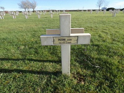 Tombe dePIZONI Joseph  François à <a HREF=fotom2l.php?necro=202>  <U>Esnes-en-Argonne (NÃ©cropole nationale)</U> </A> 776