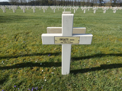 Tombe deORSATTI Pierre à <a HREF=fotom2l.php?necro=202>  <U>Esnes-en-Argonne (NÃ©cropole nationale)</U> </A> 845