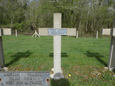 Tombe deANDREANI François Louis à <a HREF=fotom2l.php?necro=211>  <U>Saint-Thomas-en-Argonne (NÃ©cropole nationale)</U> </A> 39