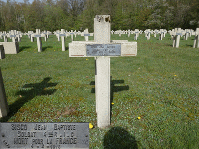 Tombe deSISCO Jean Baptiste à <a HREF=fotom2l.php?necro=211>  <U>Saint-Thomas-en-Argonne (NÃ©cropole nationale)</U> </A> 4070