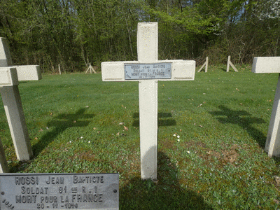 Tombe deROSSI Jean Baptiste à <a HREF=fotom2l.php?necro=211>  <U>Saint-Thomas-en-Argonne (NÃ©cropole nationale)</U> </A> 4682