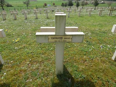 Tombe deCIAVALDINI Innocent à <a HREF=fotom2l.php?necro=251>  <U>Brieulles-sur-Meuse (nÃ©cropole Nationale)</U> </A> Carr&eacute; FR 14/18. Tombe 86