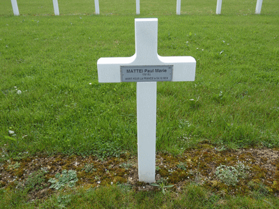 Tombe deMATTEI Paul Marie à <a HREF=fotom2l.php?necro=281>  <U>Lacroix-sur-Meuse (NÃ©cropole Nationale)</U> </A> 804