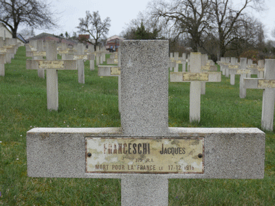 Tombe deFRANCESCHI Jacques Toussaint à <a HREF=fotom2l.php?necro=286>  <U>Vadelincourt (NÃ©cropole nationale)</U> </A> 206