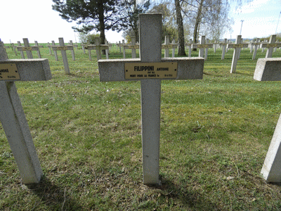 Tombe deFILIPPINI Antoine à <a HREF=fotom2l.php?necro=303>  <U>Brocourt-en-Argonne (NÃ©cropole nationale)</U> </A> 68