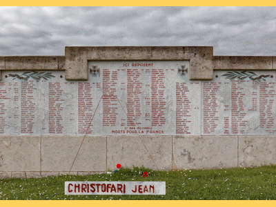 Tombe deCRISTOFARI Jean Joseph à <a HREF=fotom2l.php?necro=326>  <U>Vitrimont -Â NÃ©cropole nationale Friscati
</U> </A> Ossuaire 2