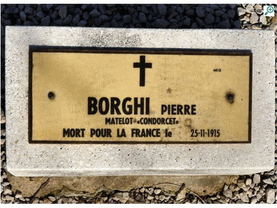 Tombe deBORGHI Pierre à <a HREF=fotom2l.php?necro=378>  <U>Saint-Mandrier-sur-Mer (NÃ©cropole Natonale)</U> </A> Rang D  Tombe 16