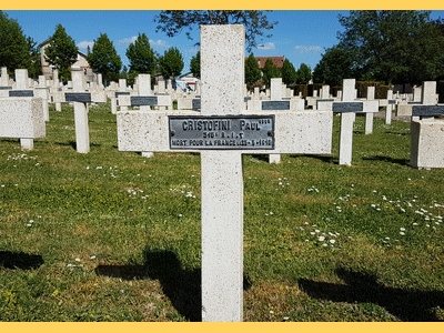 Tombe deCRISTOFINI Paul Emile à <a HREF=fotom2l.php?necro=249>  <U>Chalons en Champagne(CarrÃ© militaire du cimetiÃ¨re communal de l'EST)</U> </A> 1903