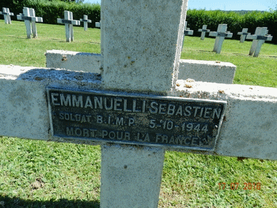 Tombe deEMMANUELLI Sebastien à <a HREF=fotom2l.php?necro=403>  <U>Rougemont  (NÃ©cropole Nationale)</U> </A> 474