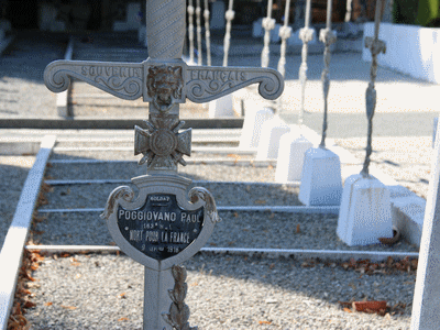 Tombe dePOGGIONOVO Paul à <a HREF=fotom2l.php?necro=399>  <U>Antibes ( CarrÃ© militaire du cimetiÃ¨re de Rabiac)</U> </A> 