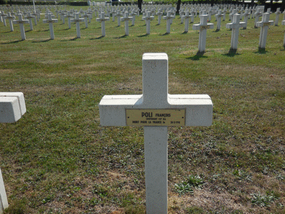 Tombe dePOLI François Marie à <a HREF=fotom2l.php?necro=140>  <U>Cambronne-les-RibÃ©court (NÃ©cropole Nationale)</U> </A> Carr&eacute; E Bis Tombe 51