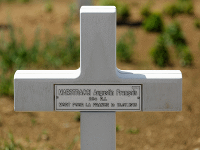 Tombe deMAESTRACCI Augustin François Antoine à <a HREF=fotom2l.php?necro=216>  <U>Sarrebourg (NÃ©cropole Nationale des prisonniers de guerre FranÃ§ais)</U> </A> 8757