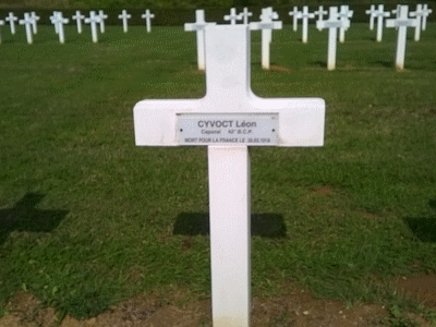 Tombe deCYVOCT Léon François à <a HREF=fotom2l.php?necro=336>  <U>Dompierre(NÃ©cropole nationale)</U> </A> 721