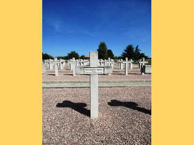 Tombe deROCCA SERRA Baptiste à <a HREF=fotom2l.php?necro=394>  <U>Nimes (CarrÃ© mixte 10D du cimetiÃ¨re Pont-de-Justice)</U> </A> Rang D3 Tombe 9