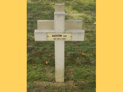 Tombe deAGOSTINI Ours Jean à <a HREF=fotom2l.php?necro=319>  <U>Courbesseaux -Â NÃ©cropole nationale</U> </A> 96