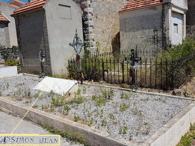 Tombe deANGELI Simon Jean  à <a HREF=fotom2l.php?necro=478>  <U>Ajaccio (CarrÃ© militaire du cimetiÃ¨re marin ancien)</U> </A> 