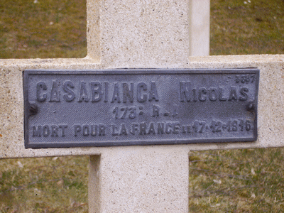 Tombe deCASABIANCA Nicolas à <a HREF=fotom2l.php?necro=289>  <U>Verdun ( NÃ©cropole nationale "Le Glorieux")</U> </A> 3387