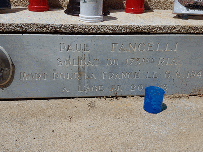 Tombe deFANCELLI Paul à <a HREF=fotom2l.php?necro=479>  <U>Ajaccio (CarrÃ© militaire du cimetiÃ¨re marin nouveau)</U> </A> 