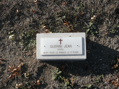 Tombe deGUERINI Jean François à <a HREF=fotom2l.php?necro=308>  <U>Aix-en-Provence (NÃ©cropole Nationale de Luynes)</U> </A> Carr&eacute; C Rang 15 Tombe 21