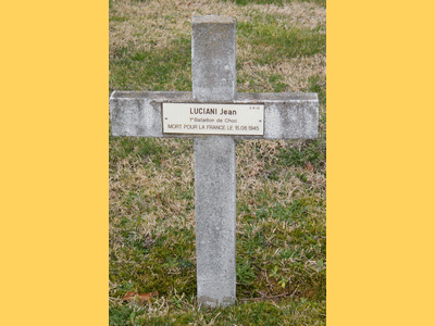 Tombe deLUCIANI Jean Ambroise Gustave à <a HREF=fotom2l.php?necro=246>  <U>Villeurbanne (NÃ©cropole Nationale 'La DOUA')</U> </A> E-8-32