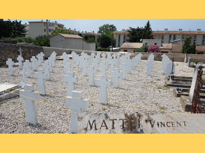 Tombe deMATTEI Vincent Marie à <a HREF=fotom2l.php?necro=584>  <U>Orange (carrÃ© militaire du cimetiÃ¨re communal)</U> </A> Ossuaire