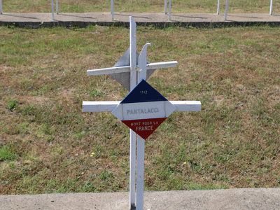 Tombe dePANTALACCI Dominique  Antoine à <a HREF=fotom2l.php?necro=415>  <U>BITOLA (CimetiÃ¨re militaire franÃ§ais)</U> </A> 1112