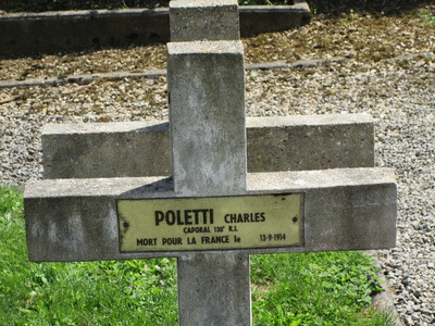 Tombe dePOLETTI Charles Félix à <a HREF=fotom2l.php?necro=381>  <U>Chaumont (CarrÃ© Militaire du CimetiÃ¨re "Saint-Aignan")</U> </A> 