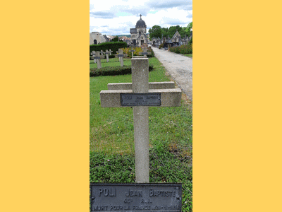 Tombe dePOLI Jean Baptiste à <a HREF=fotom2l.php?necro=82>  <U>NeufchÃ¢teau  (NÃ©cropole nationale)</U> </A> 487