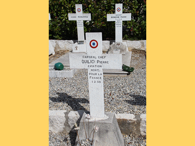 Tombe deQUILICI Pierre à <a HREF=fotom2l.php?necro=402>  <U>Nice (CarrÃ©s militaires du CimetiÃ¨re communal de Caucade)</U> </A> Carr&eacute;  32 / 2107 Tombe 10435