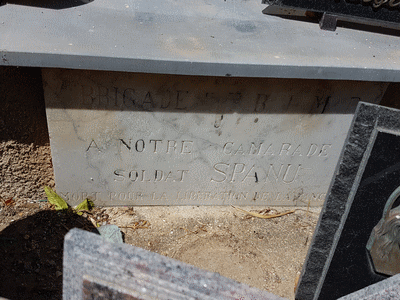 Tombe deSPANU Edouard F&eacute;lix à <a HREF=fotom2l.php?necro=479>  <U>Ajaccio (CarrÃ© militaire du cimetiÃ¨re marin nouveau)</U> </A> 