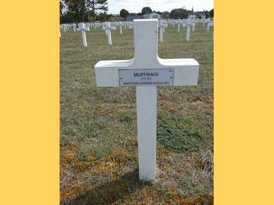 Tombe deMUFRAGGI Charles à <a HREF=fotom2l.php?necro=212>  <U>Souain-Perthes-lÃ¨s-Hurlus (NÃ©cropole nationale La CrouÃ©e)</U> </A> 3435