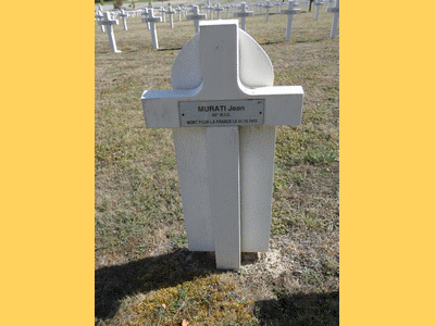 Tombe deMURATI Jean Thomas à <a HREF=fotom2l.php?necro=212>  <U>Souain-Perthes-lÃ¨s-Hurlus (NÃ©cropole nationale La CrouÃ©e)</U> </A> 9011