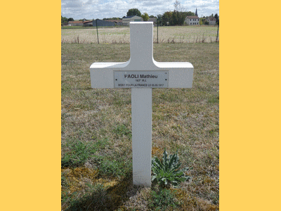 Tombe dePAOLI Mathieu à <a HREF=fotom2l.php?necro=212>  <U>Souain-Perthes-lÃ¨s-Hurlus (NÃ©cropole nationale La CrouÃ©e)</U> </A> 155