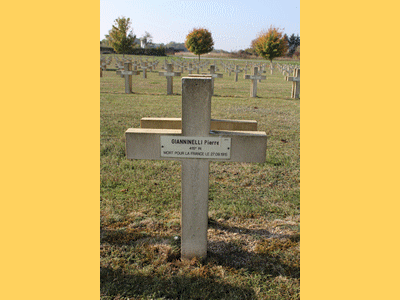 Tombe deGIANNINELLI Pierre Marie à <a HREF=fotom2l.php?necro=269>  <U>Somme-Suippe (NÃ©cropole Nationale)</U> </A> 2841