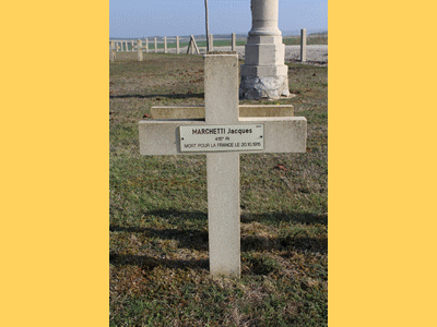 Tombe deMARCHETTI Jacques à <a HREF=fotom2l.php?necro=269>  <U>Somme-Suippe (NÃ©cropole Nationale)</U> </A> 2849