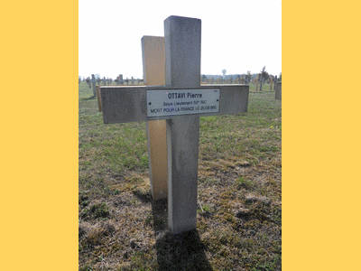 Tombe deOTTAVI Pierre à <a HREF=fotom2l.php?necro=269>  <U>Somme-Suippe (NÃ©cropole Nationale)</U> </A> 1244