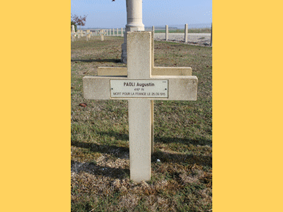 Tombe dePAOLI Augustin à <a HREF=fotom2l.php?necro=269>  <U>Somme-Suippe (NÃ©cropole Nationale)</U> </A> 2848