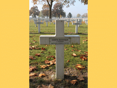 Tombe deCOSTA DominiqueÂ  à <a HREF=fotom2l.php?necro=27>  <U>Suippes(La Ferme de )</U> </A> EPERNAY-1168