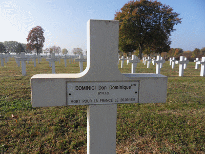 Tombe deDOMINICI Don Dominique à <a HREF=fotom2l.php?necro=27>  <U>Suippes(La Ferme de )</U> </A> 14/18 Ã¢â¬â 2739