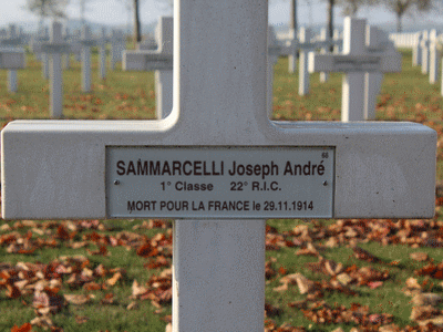 Tombe deSAMMARCELLI Joseph André à <a HREF=fotom2l.php?necro=27>  <U>Suippes(La Ferme de )</U> </A> TROYES Ã¢â¬â 66