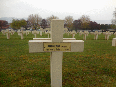 Tombe deANDREANI Jacques à <a HREF=fotom2l.php?necro=38>  <U>Dormans (NÃ©cropole Nationale)</U> </A> 1227