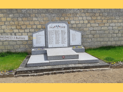 Tombe deBALDACCI Jean Baptiste à <a HREF=fotom2l.php?necro=588>  <U>AsniÃ¨res-sur-Oise (carrÃ© militaire du cimetiÃ¨re communal)</U> </A> 