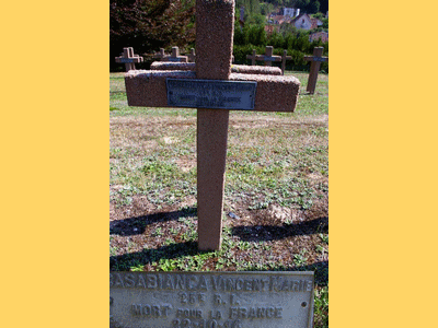 Tombe deCASABIANCA Vincent à <a HREF=fotom2l.php?necro=493>  <U>Saint-DiÃ©-les-Vosges (NÃ©cropole nationale "Les Tiges")</U> </A> Carr&eacute; A Tombe 178