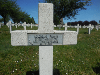 Tombe deCOLOMBANI François à <a HREF=fotom2l.php?necro=68>  <U>Dompierre-Becquincourt (NÃ©cropole nationale)</U> </A> 3425