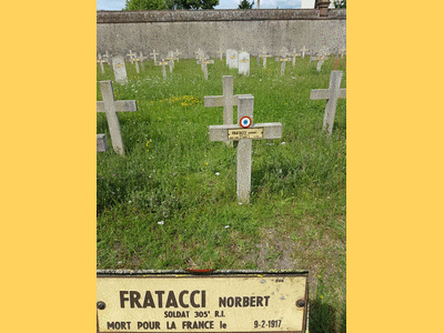 Tombe deFRATACCI Norbert à <a HREF=fotom2l.php?necro=489>  <U>OrlÃ©ans (CarrÃ© militaire du cimetiÃ¨re communal)</U> </A> 756