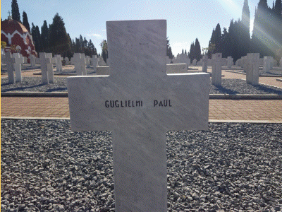 Tombe deGUGLIELMI Jean Paul à <a HREF=fotom2l.php?necro=519>  <U>THESSALONIQUE 
 (CimetiÃ¨re militaire de Zeitenlick  )</U> </A> 3846