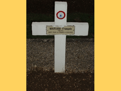 Tombe deMARIANI François  à <a HREF=fotom2l.php?necro=492>  <U>Mirecourt (CarrÃ© militaire  dans le cimetiÃ¨re communal)</U> </A> 65