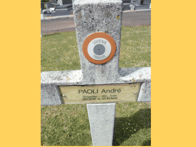 Tombe dePAOLI André à <a HREF=fotom2l.php?necro=554>  <U>Montargis (carrÃ© militaire du cimetiÃ¨re communal)</U> </A> 14/16