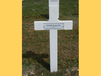 Tombe deSANNINI Augustin à <a HREF=fotom2l.php?necro=198>  <U>Dieue-sur-Meuse (NÃ©cropole nationale )</U> </A> 244